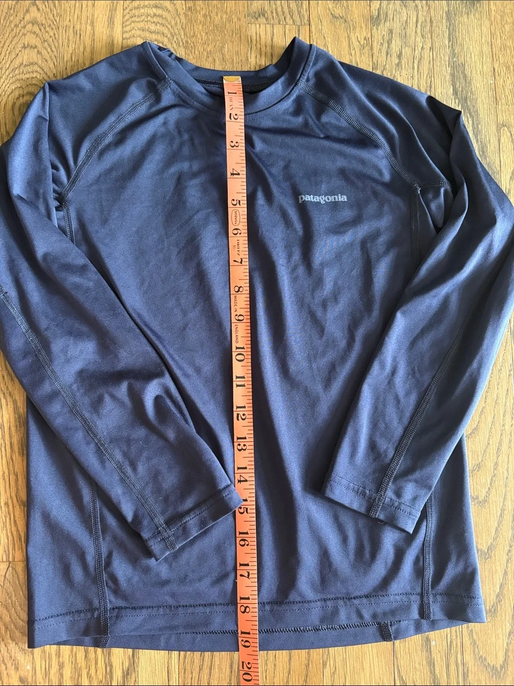 Patagonia Navy Long-Sleeve Kids Swim Rashguard